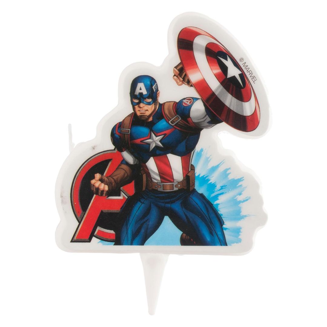 Tortová sviečka Kapitán Amerika 2D