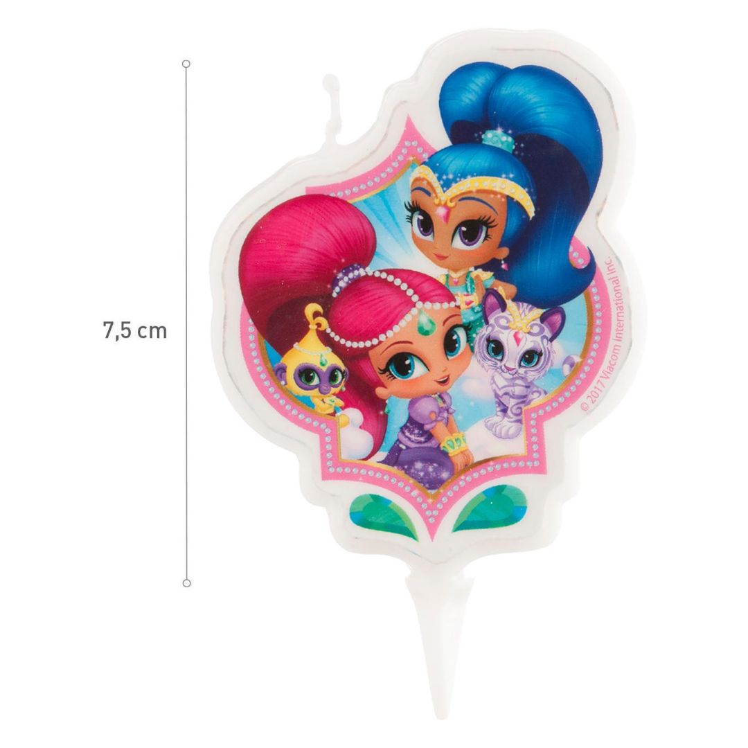 Tortová sviečka Shimmer & Shine 2D