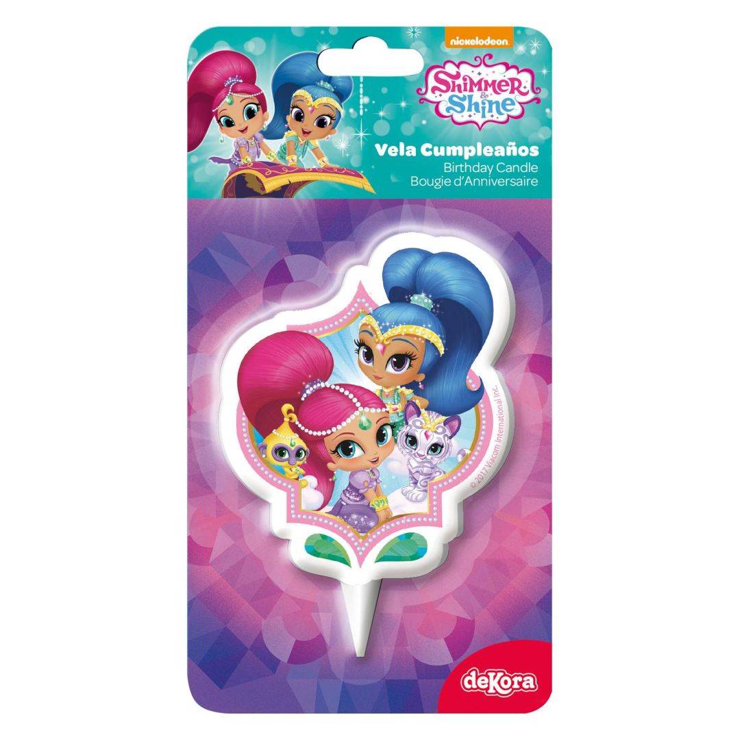Tortová sviečka Shimmer & Shine 2D