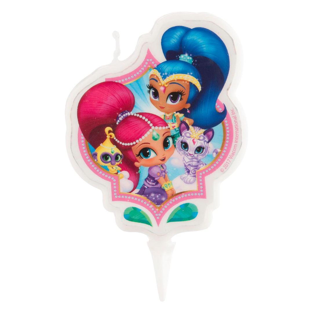 Tortová sviečka Shimmer & Shine 2D