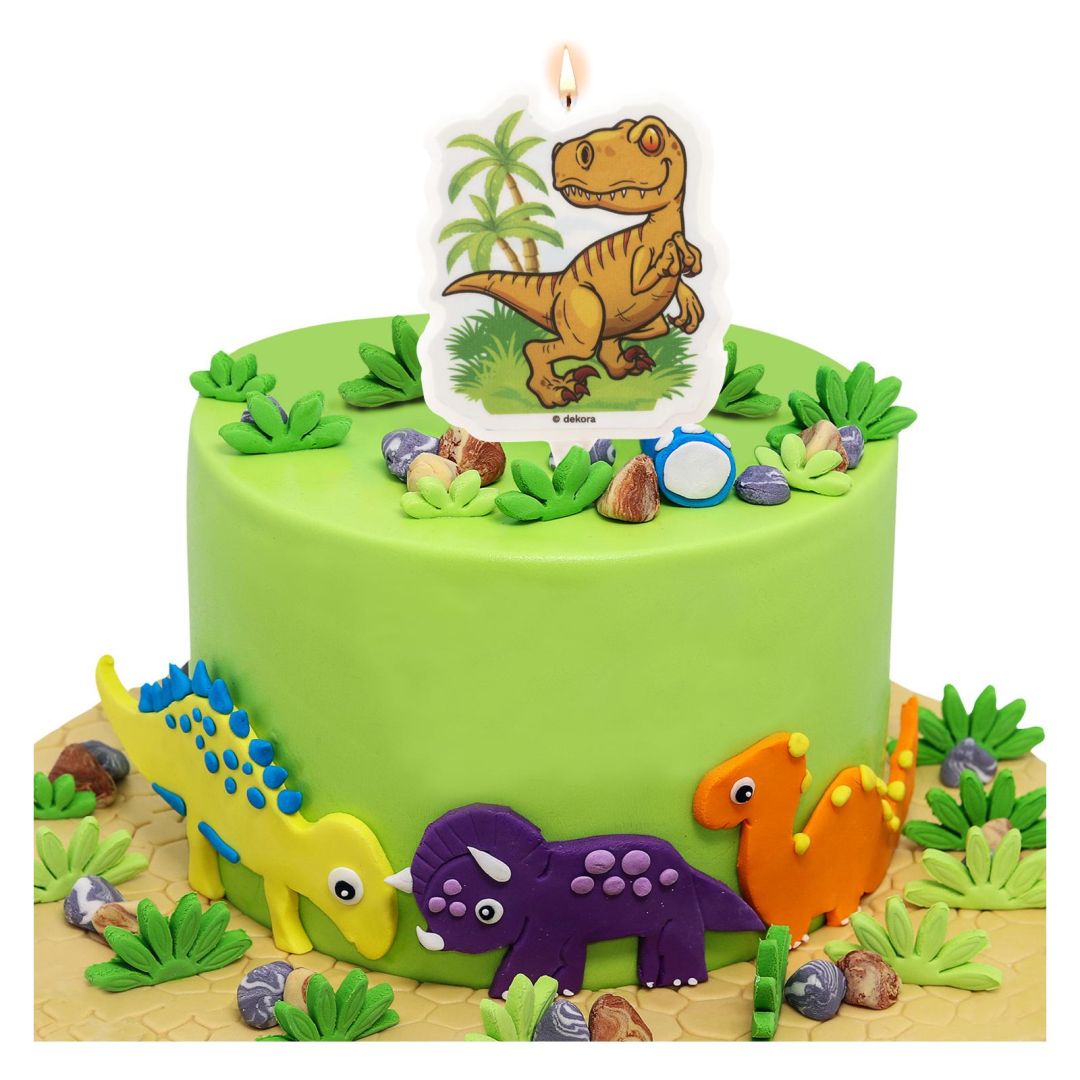 Tortová sviečka T-Rex 2D