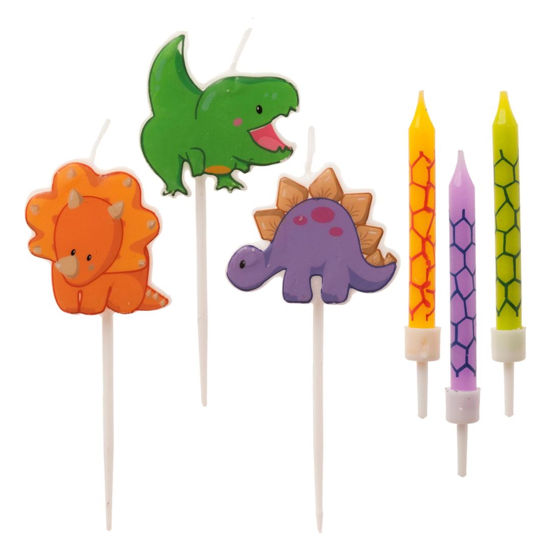 Sada tortových sviečok dinosauri