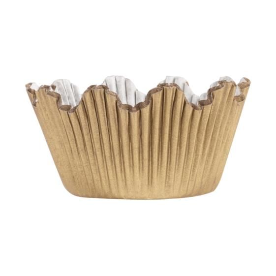 Košíčky na muffiny s vlnitým okrajom zlaté