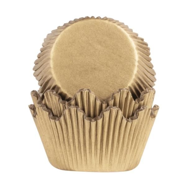 Košíčky na muffiny s vlnitým okrajom zlaté