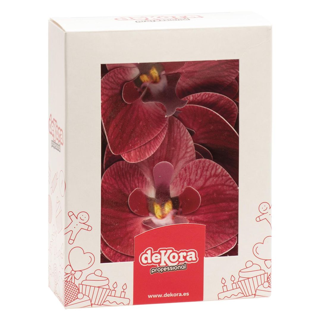 Oblátková orchidea bordová - 10ks