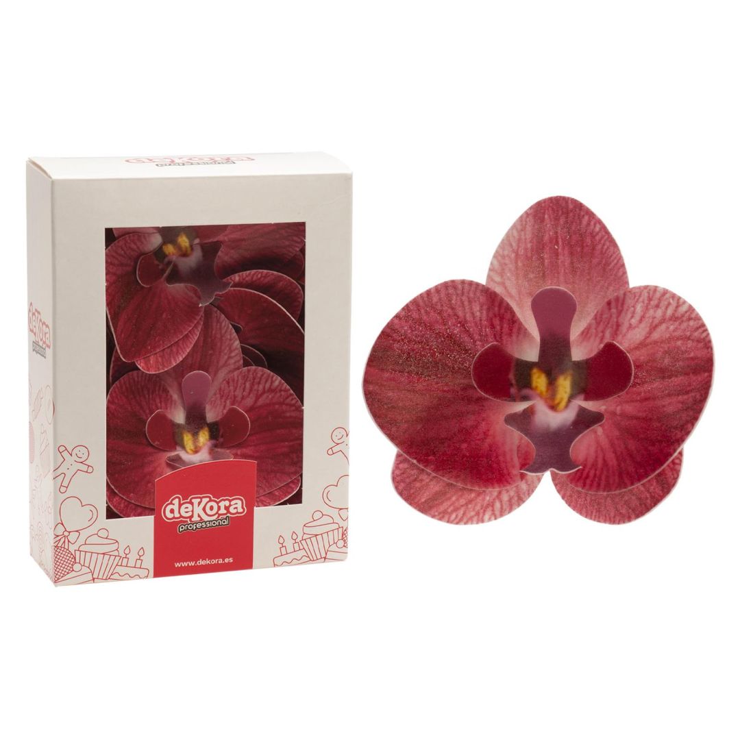 Oblátková orchidea bordová - 10ks