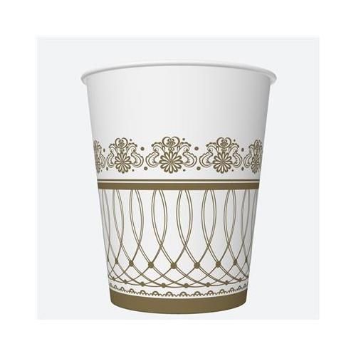 Papierové poháre Zlatý ornament 250ml