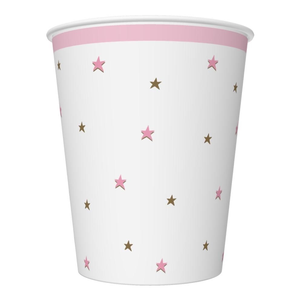Papierové poháre Baby shower ružové 250ml