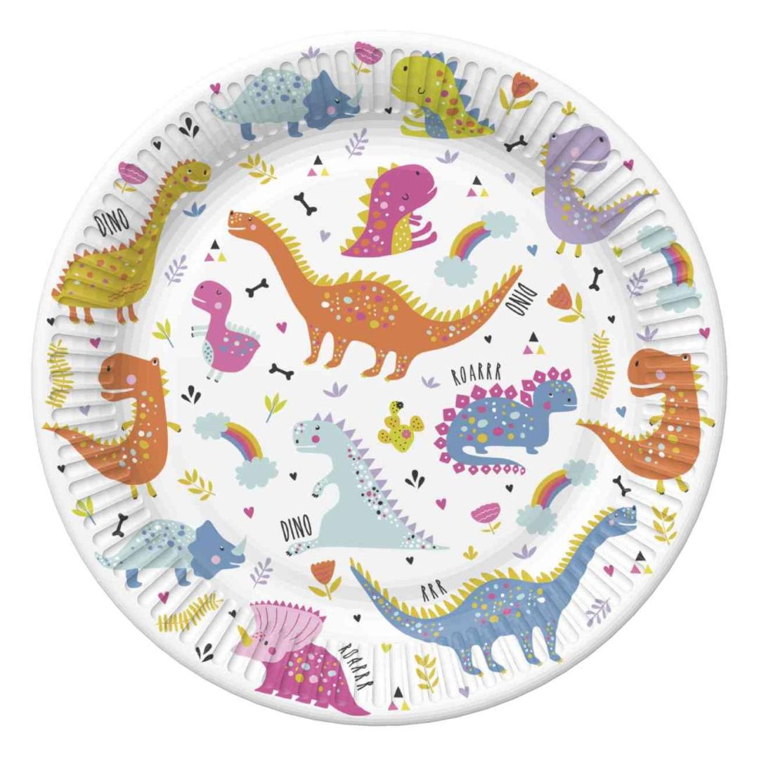 Papierové taniere Dinosaury 22,7cm