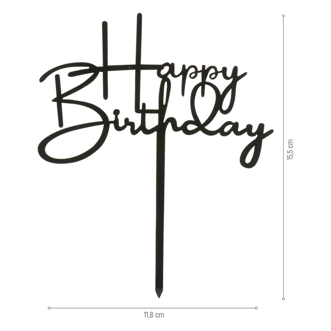 Zápich na tortu Happy Birthday