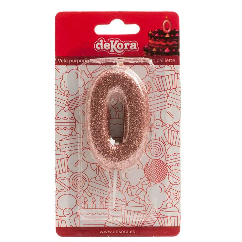 Tortové sviečky čísla - ružovozlaté
