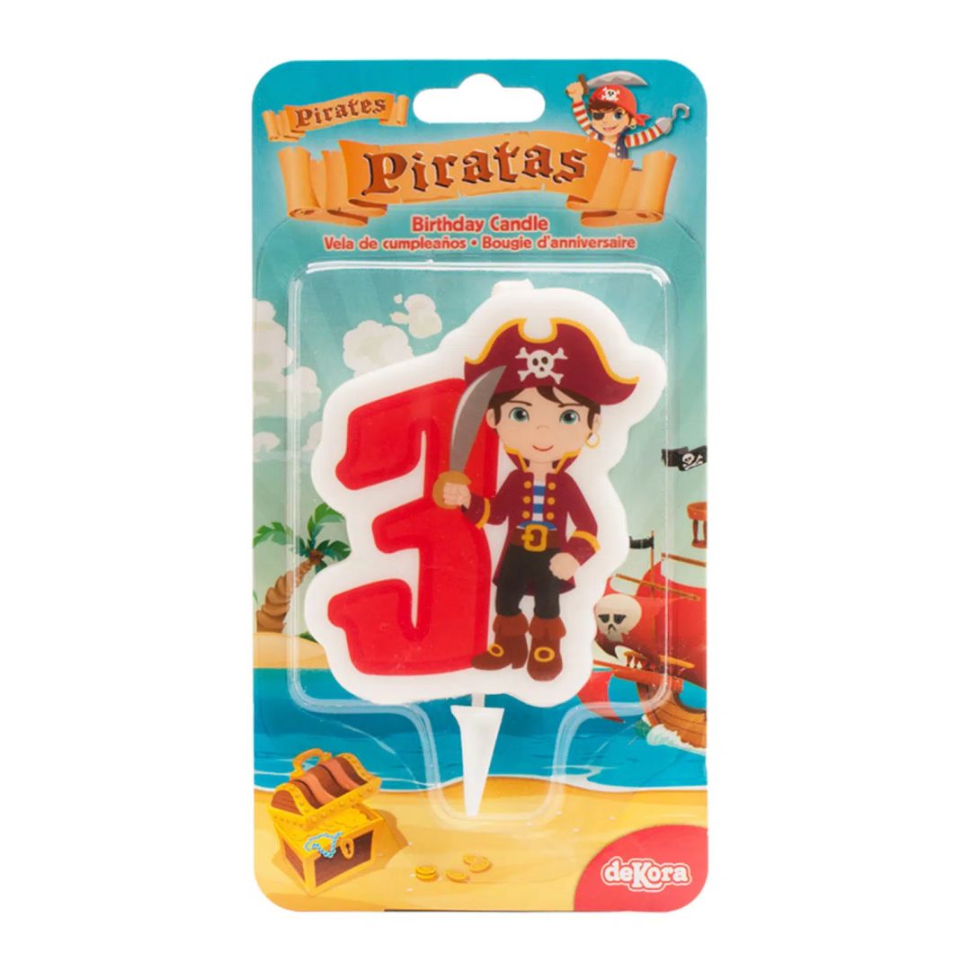 Tortové sviečky čísla - pirát