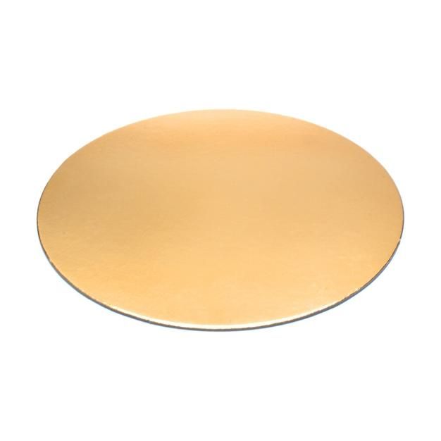 Tortový podnos - okrúhla zlatá (rozmery: 16 cm,18 cm, 20 cm, 22 cm)
