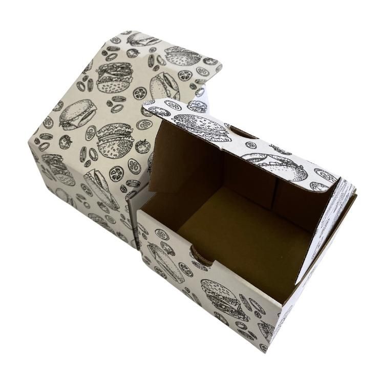 Krabica na hamburger - biela farba - 15x15x9 cm (50ks)
