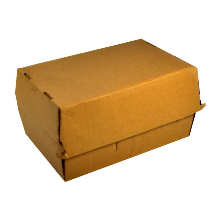 Krabica na hamburger + hranolky - hnedá farba -19x13x11 cm (50ks)