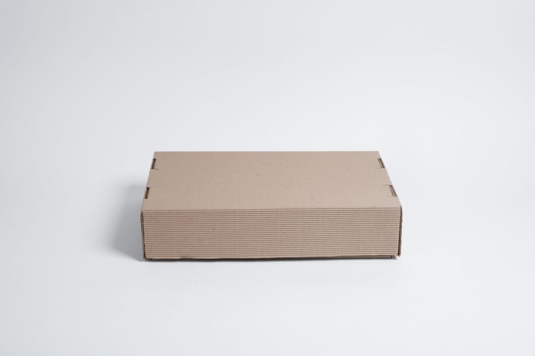 Zákusková prepravka 40x25x9 cm (spodok+vrch) VLNITÝ DIZAJN hnedá