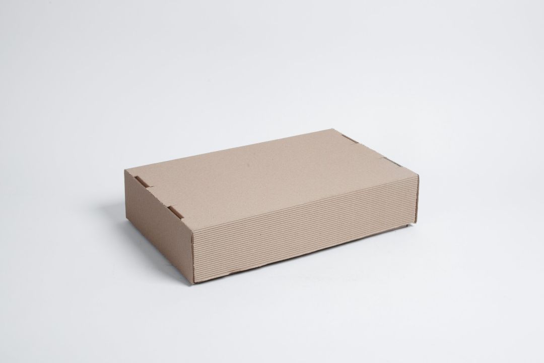 Zákusková prepravka 40x25x9 cm (spodok+vrch) VLNITÝ DIZAJN hnedá