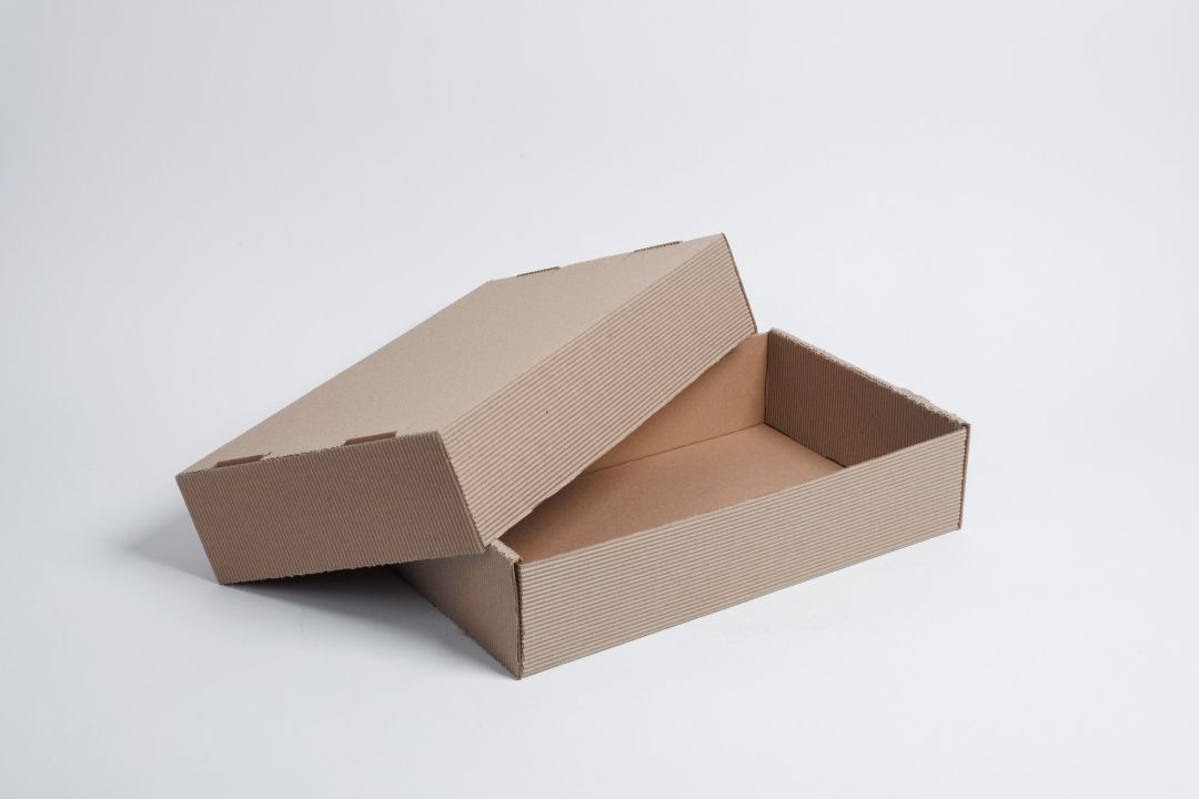 Zákusková prepravka 40x25x9 cm (spodok+vrch) VLNITÝ DIZAJN hnedá