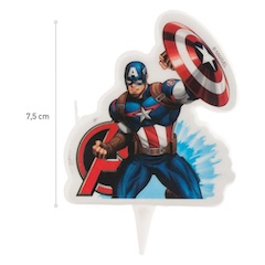 Tortová sviečka Kapitán Amerika 2D