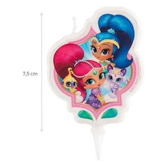 Tortová sviečka Shimmer & Shine 2D