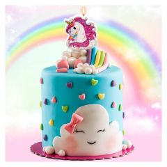 Tortová sviečka jednorožec 2D Tortová sviečka jednorožec 2D