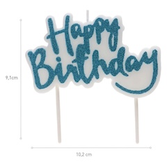 Tortová sviečka Happy Birthday 2D