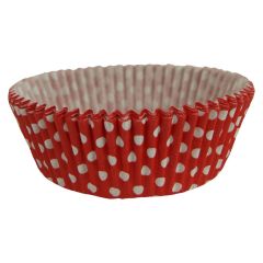 Košíčky na muffiny červené bodkované