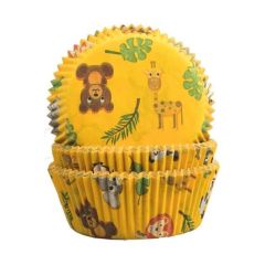 Košíčky na muffiny žlté so zvieratkami
