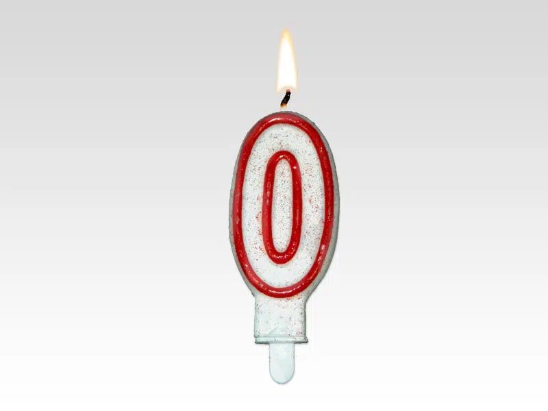 Tortové sviečky čísla s červeným okrajom Tortové sviečky čísla s červeným okrajom