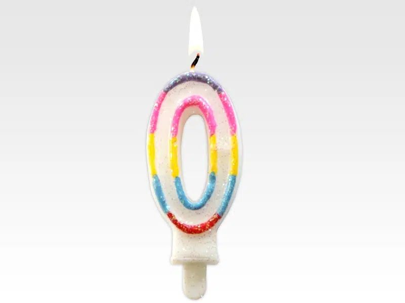 Tortové sviečky čísla s farebným okrajom Tortové sviečky čísla s farebným okrajom