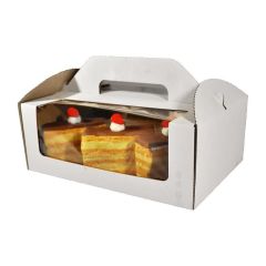 Krabica na zákusky s okienkom - 27x18x10 cm Krabica na zákusky s okienkom - 27x18x10 cm