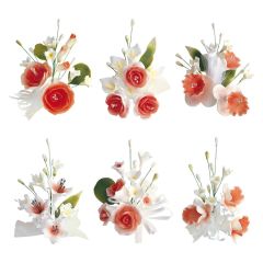 Zápichy červeno-biele kytičky Zápichy červeno-biele kytičky