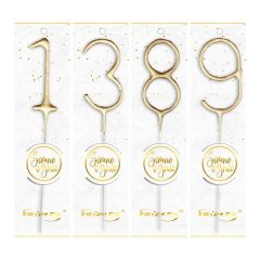 Prskavky na tortu čísla - zlaté Prskavky na tortu čísla - zlaté