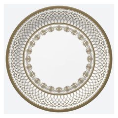 Papierové taniere Zlatý ornament 22,7cm