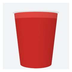 Papierové poháre červené 250ml