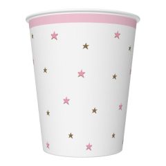 Papierové poháre Baby shower ružové 250ml