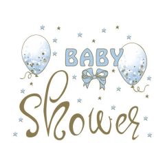 Papierové servítky Baby shower modré