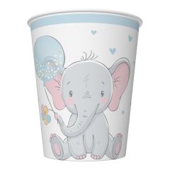 Papierové poháre Sloník - modré 250ml