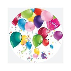 Papierové taniere Balóny s konfetami 22,7cm