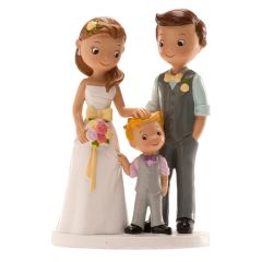 Svadobná figúrka Mladomanželia so synčekom Svadobná figúrka Mladomanželia so synčekom