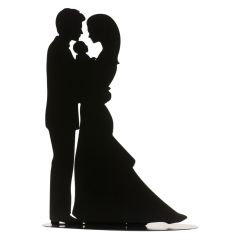 Svadobná figúrka kovová Mladomanželia s dieťatkom Svadobná figúrka kovová Mladomanželia s dieťatkom