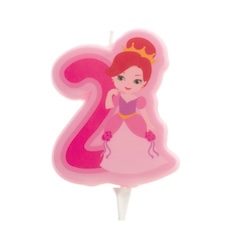Tortové sviečky čísla - princezná