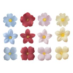 Sada rôznofarebných cukrových kvetov 40 ks Sada rôznofarebných cukrových kvetov 40 ks