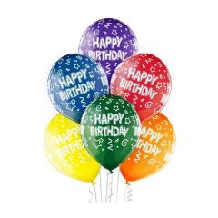 Balóny Happy Birthday farebné