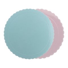 Papierový podnos ružový/modrý Ø 25cm Papierový podnos ružový/modrý Ø 25cm