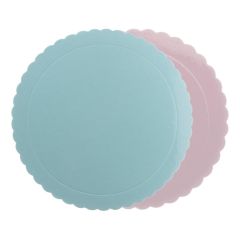 Papierový podnos ružový/modrý Ø 30cm Papierový podnos ružový/modrý Ø 30cm