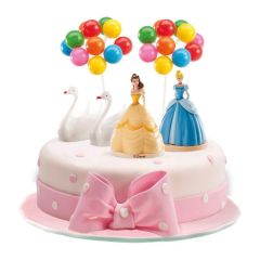 Sada dekorácií na tortu Popoluška a Belle Sada dekorácií na tortu Popoluška a Belle