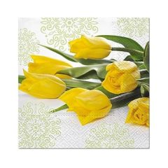 Papierové servítky - Kytica tulipánov, 33x33cm