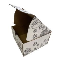 Krabica na hamburger - biela farba - 15x15x9 cm (50ks) Krabica na hamburger - biela farba - 15x15x9 cm (50ks)