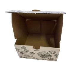 Krabica na hamburger - biela farba - 15x15x9 cm (50ks)